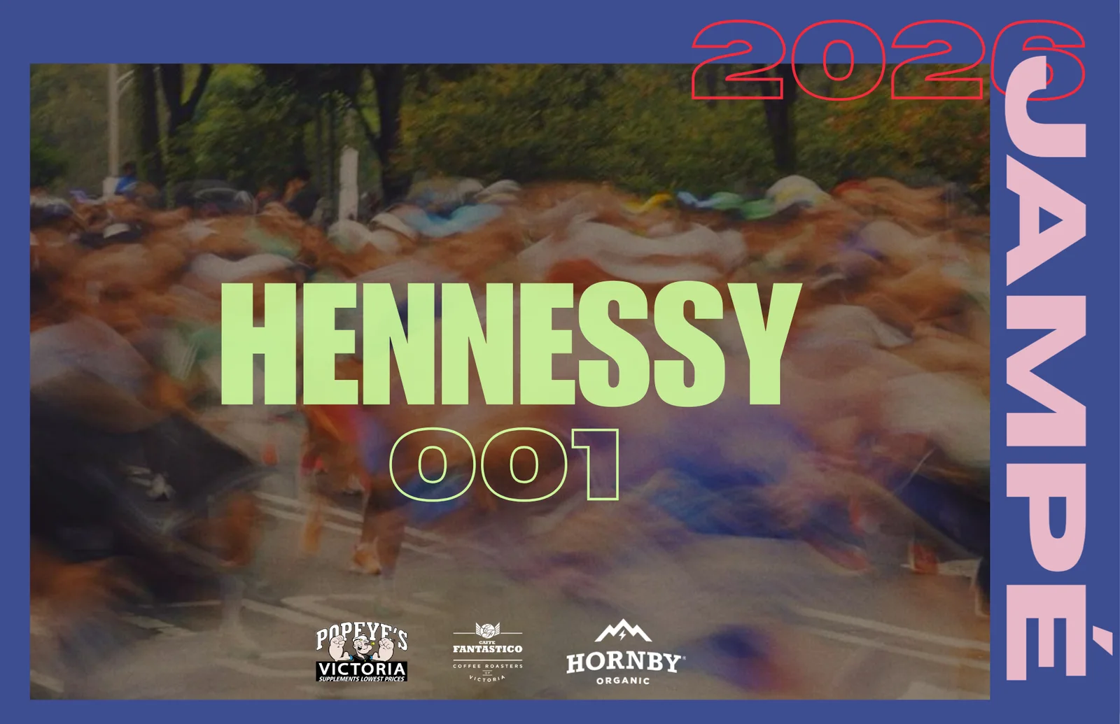 Jampé 2026 running bib designed by Gill Hennessy