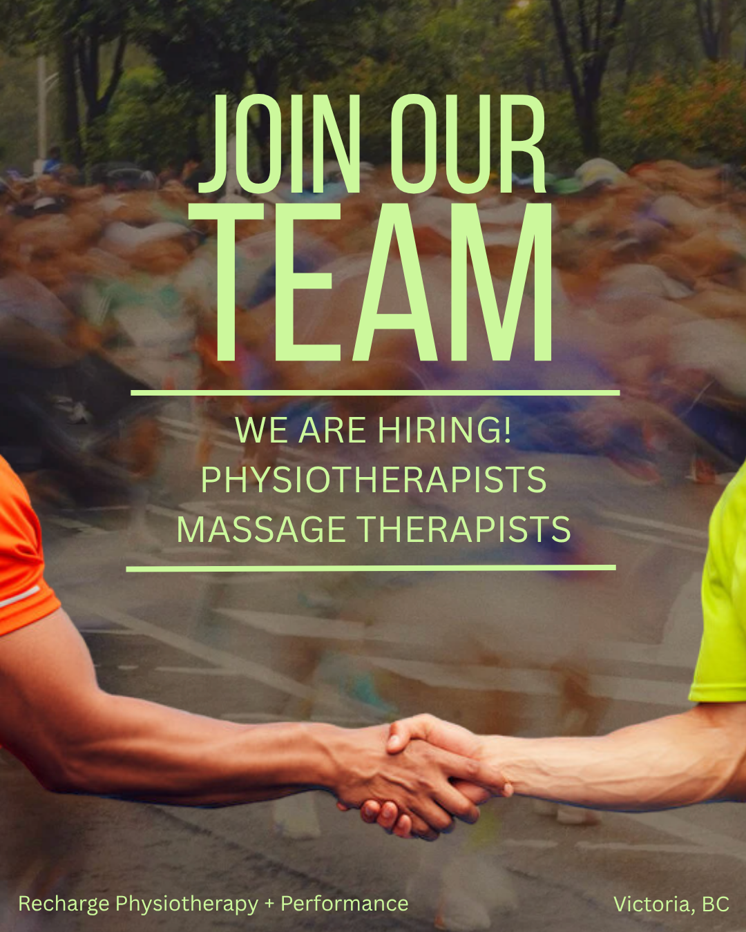 Recharge Join Our Team hiring announcement
